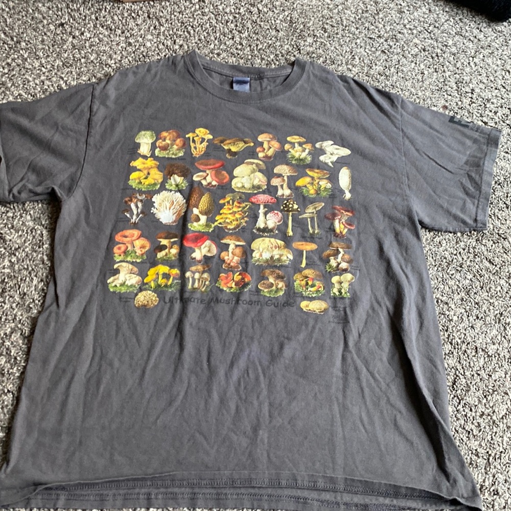 Gray mushroom shirt